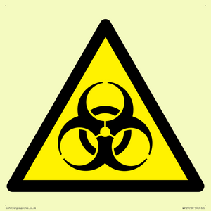 W009 Warning: Biological hazard from Safety Sign Supplies