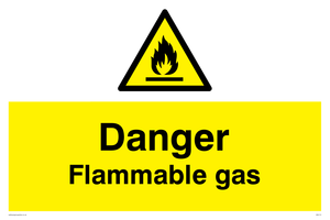 Flammable Gas sign 