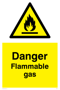 Flammable Gas sign 