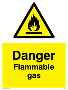 Flammable Gas sign 