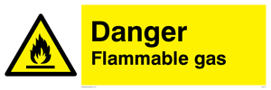 Flammable Gas sign 