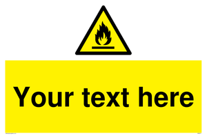 Custom flammable sign