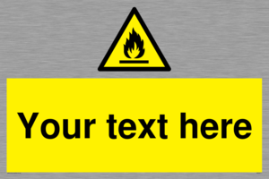 Custom flammable sign