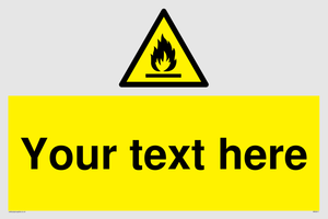 Custom flammable sign