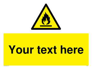 Custom flammable sign