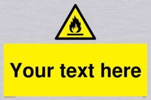 Custom flammable sign