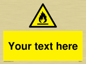 Custom flammable sign