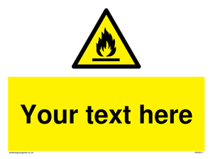 Custom flammable sign 