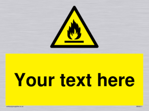 Custom flammable sign
