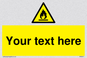 Custom flammable sign