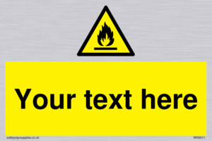 Custom flammable sign