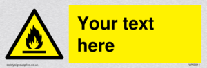 Custom flammable sign