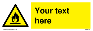 Custom flammable sign 