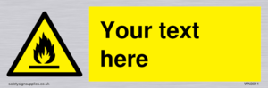 Custom flammable sign