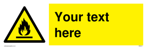 Custom flammable sign