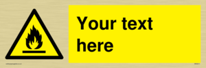 Custom flammable sign