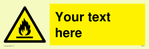 Custom flammable sign