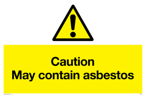 Caution May contain asbestos