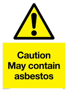 Caution May contain asbestos