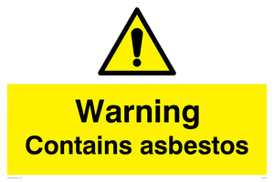 Warning Contains asbestos