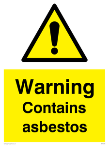 Warning Contains asbestos