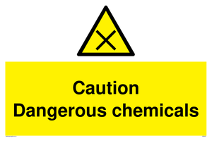 Warning Dangerous chemicals sign 