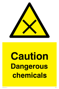 Warning Dangerous chemicals sign 