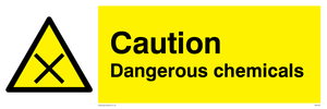 Warning Dangerous chemicals sign 