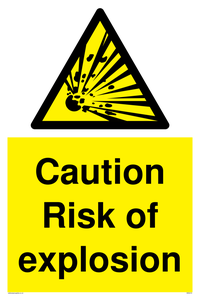 Caution Risk of explosion sign 
