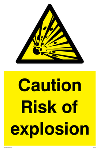 Caution Risk of explosion