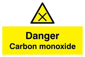 Danger Carbon monoxide sign 