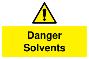 Danger Solvents sign 