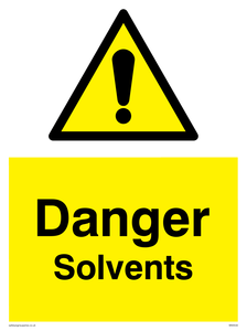 Danger Solvents sign 