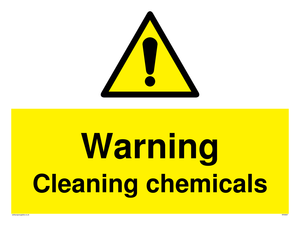Warning cleaning chemicals
