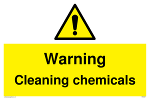 Warning cleaning chemicals