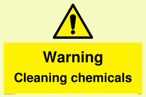 Warning cleaning chemicals