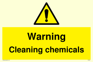 Warning cleaning chemicals