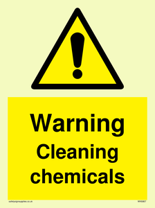 Warning cleaning chemicals