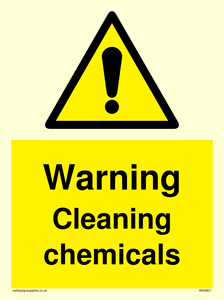 Warning cleaning chemicals
