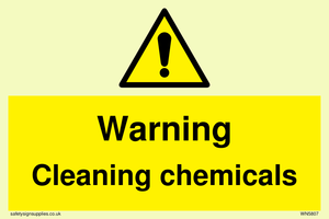 Warning cleaning chemicals