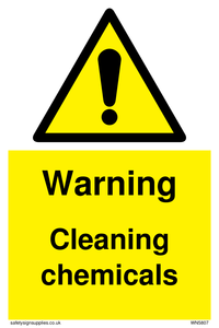 Warning cleaning chemicals