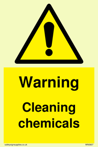Warning cleaning chemicals