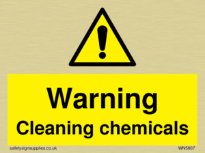 Warning cleaning chemicals