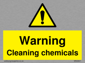 Warning cleaning chemicals