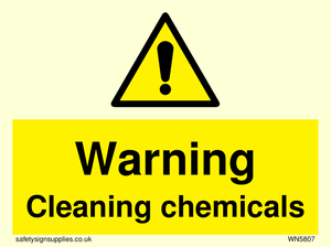 Warning cleaning chemicals
