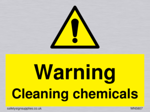 Warning cleaning chemicals