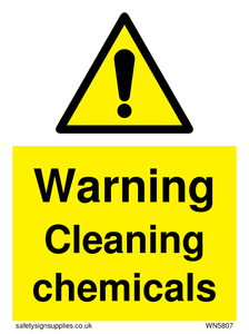 Warning cleaning chemicals