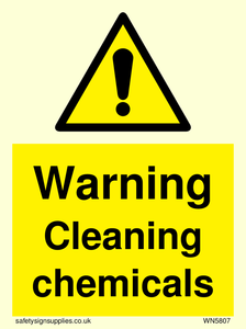 Warning cleaning chemicals
