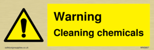 Warning cleaning chemicals