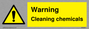 Warning cleaning chemicals